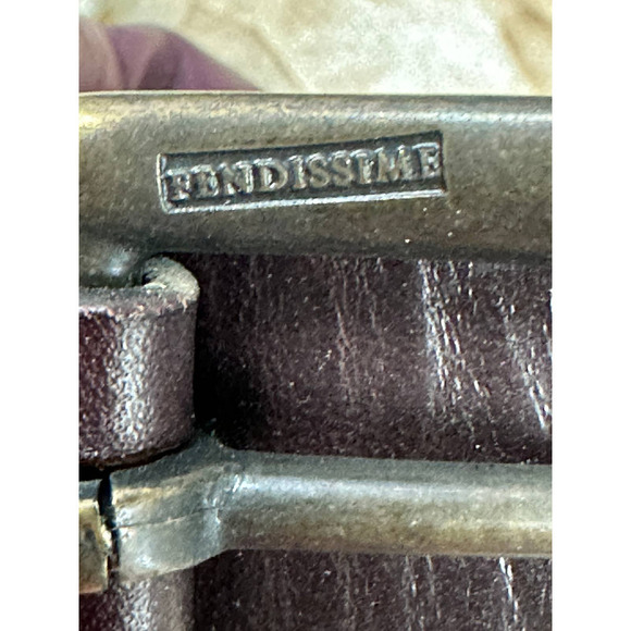 Fendissime Vtg Leather Flap Bag Chain Handle WIth Tags - Picture 9 of 10